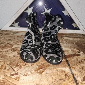 Dooballo WOMEN'S Ankle Boots Heeled (Gray Black) - SIZE 7